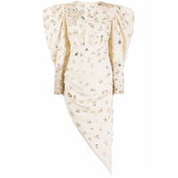 Loulou Vestido com aplicação de cristais - Neutro