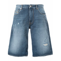Love Moschino Bermuda jeans com detalhes rasgados - Azul