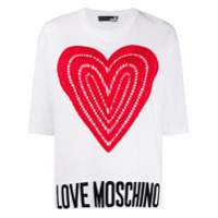 Love Moschino Blusa de crochê e tricô - Branco