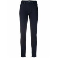 Love Moschino Calça jeans cintura média com logo de coração - Azul