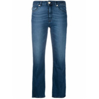 Love Moschino Calça jeans cropped com patch de logo - Azul