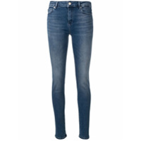 Love Moschino Calça jeans skinny com logo - Azul
