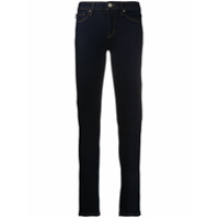 Love Moschino Calça jeans skinny com logo bordado - Azul