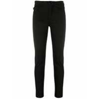 Love Moschino Calça jeans skinny com placa de coração - Preto