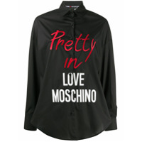 Love Moschino Camisa mangas longas com bordado - Preto