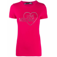 Love Moschino Camiseta com estampa de logo - Rosa