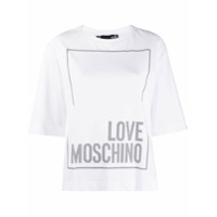 Love Moschino Camiseta mangas curtas com logo - Branco