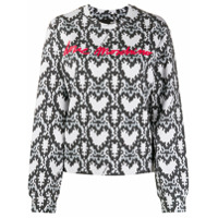 Love Moschino heart print logo sweatshirt - Cinza
