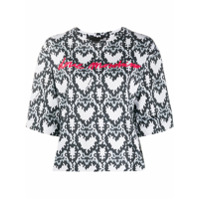Love Moschino heart print short-sleeved T-shirt - Cinza