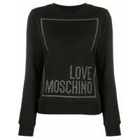Love Moschino Moletom com aplicação de logo - Preto