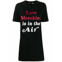 Love Moschino Vestido com estampa de logo - Preto