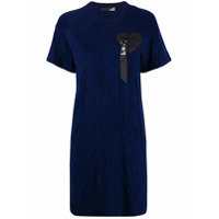 Love Moschino Vestido mangas curtas slim - Azul