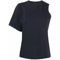 Low Classic Blusa ombro único com recorte vazado - Azul