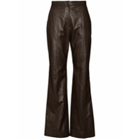 LVIR bootcut vegan leather trousers - Marrom
