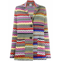 M Missoni Blazer com abotoamento simples e estampa chevron - Amarelo