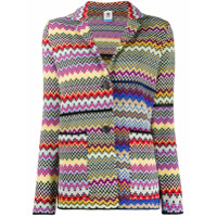 M Missoni Blazer de tricô com patchwork - Preto