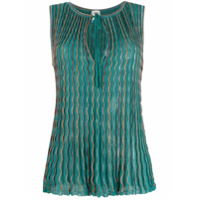 M Missoni Blusa de tricô com estampa de ondas - Verde