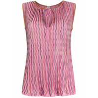 M Missoni Blusa de tricô com padronagem de ondas - Rosa