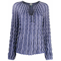 M Missoni Blusa de tricô com padronagem de ondas - Roxo