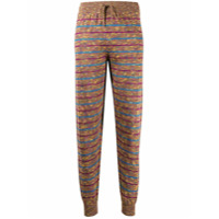 M Missoni Calça esportiva cenoura com listras - Marrom