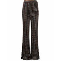 M Missoni Calça flare padronagem ondulada - Preto