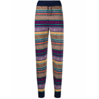 M Missoni Calça listrada com ajuste no cós - Azul