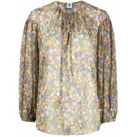 M Missoni floral-print chiffon blouse - Verde