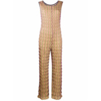 M Missoni Macacão de tricô com estampa de ondas - Dourado