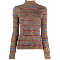 M Missoni Suéter de tricô canelado com listras - Marrom