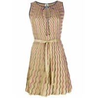 M Missoni Vestido de tricô com estampa de ondas - Dourado