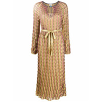 M Missoni Vestido de tricô com estampa de ondas - Dourado