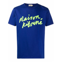 Maison Kitsuné Camiseta com estampa de logo - Azul