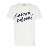 Maison Kitsuné Camiseta com estampa de logo - Branco