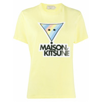 Maison Kitsuné Camiseta com estampa de logo gráfico - Amarelo