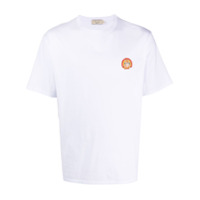 Maison Kitsuné Camiseta com patch de raposa floral - Branco