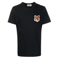 Maison Kitsuné Camiseta com patch de raposa - Preto