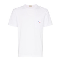 Maison Kitsuné Camiseta mangas curtas com patch - Branco