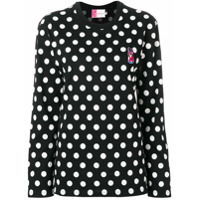 Maison Kitsuné logo polka-dot sweater - Preto
