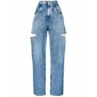 Maison Margiela Calça jeans com recortes - Azul