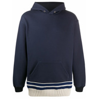 Maison Margiela Moletom de algodão com capuz - Azul