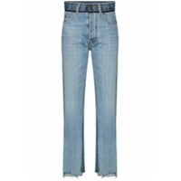 Maison Margiela two tone straight leg jeans - Azul