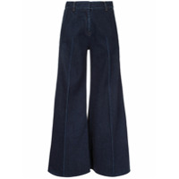Maison Mihara Yasuhiro Calça jeans pantalona - Azul