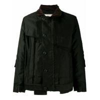 Maison Mihara Yasuhiro patchwork field jacket - Preto