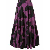 Maison Mihara Yasuhiro Saia com amarração e estampa gráfica - Roxo