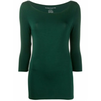 Majestic Filatures Camiseta slim com mangas 3/4 - 695 SCARABLE