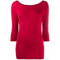 Majestic Filatures Camiseta slim com mangas 3/4 - Vermelho