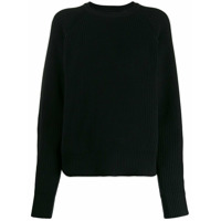 Mara Hoffman Suéter Avery decote careca canelado - Preto