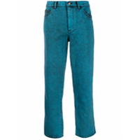 Marc Jacobs Calça jeans cropped com barra italiana - Azul