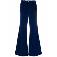 Marc Jacobs Calça jeans flare com patch de logo - Azul