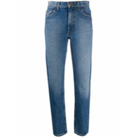 Marc Jacobs Calça jeans reta com patch - Azul